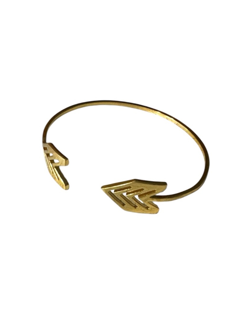 Gold Arrow Open Bangle Bracelet - Women Jewelry